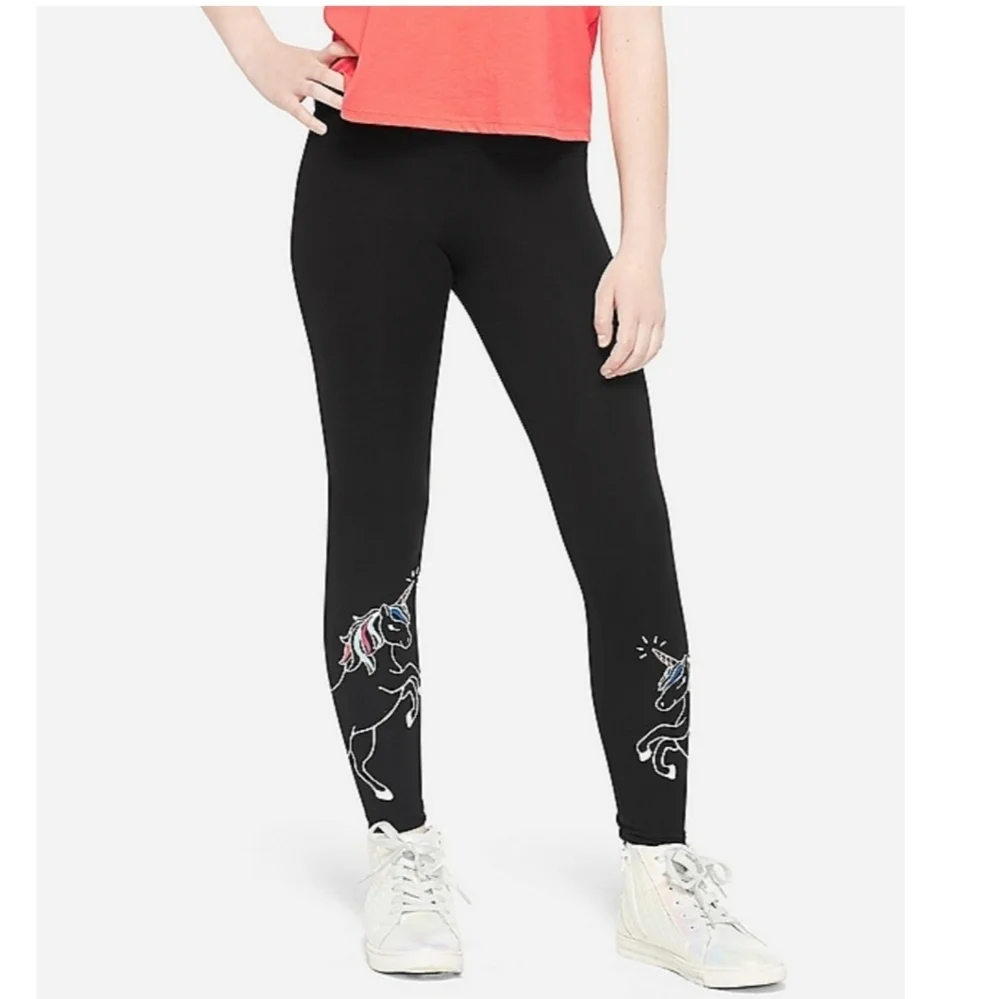 Justice Girl Graphics Leggings Sz 12